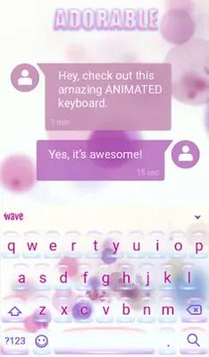 Adorable Animated Keyboard + Live Wallpaper android App screenshot 3